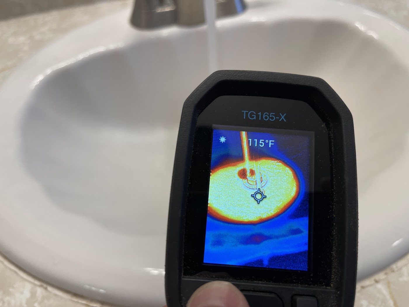Thermal camera used during a home inspection